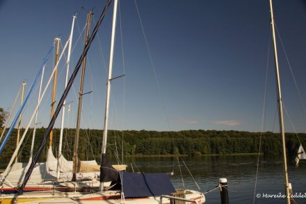 Segelboote am Ufer des Domsees Ratzeburg